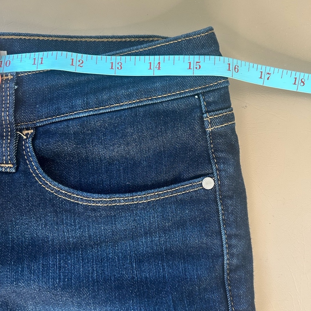 Athleta Sculptek Skinny Jeans Midnight Blue Denim Jeans Womens Size 10P Athletic - Picture 9 of 14